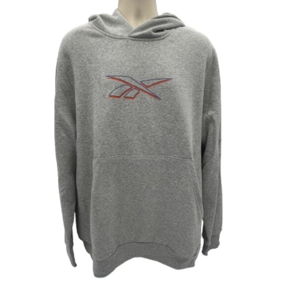 NWT Reebok Men's RI Doorbuster Hoodie Gray Sweatshirt Size 2XL - Picture 1 of 9